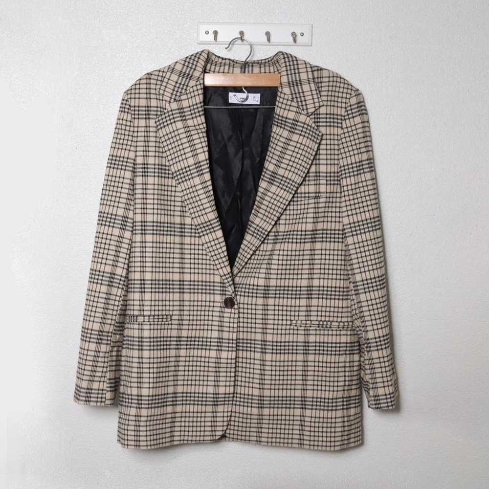 Mango Plaid Blazer